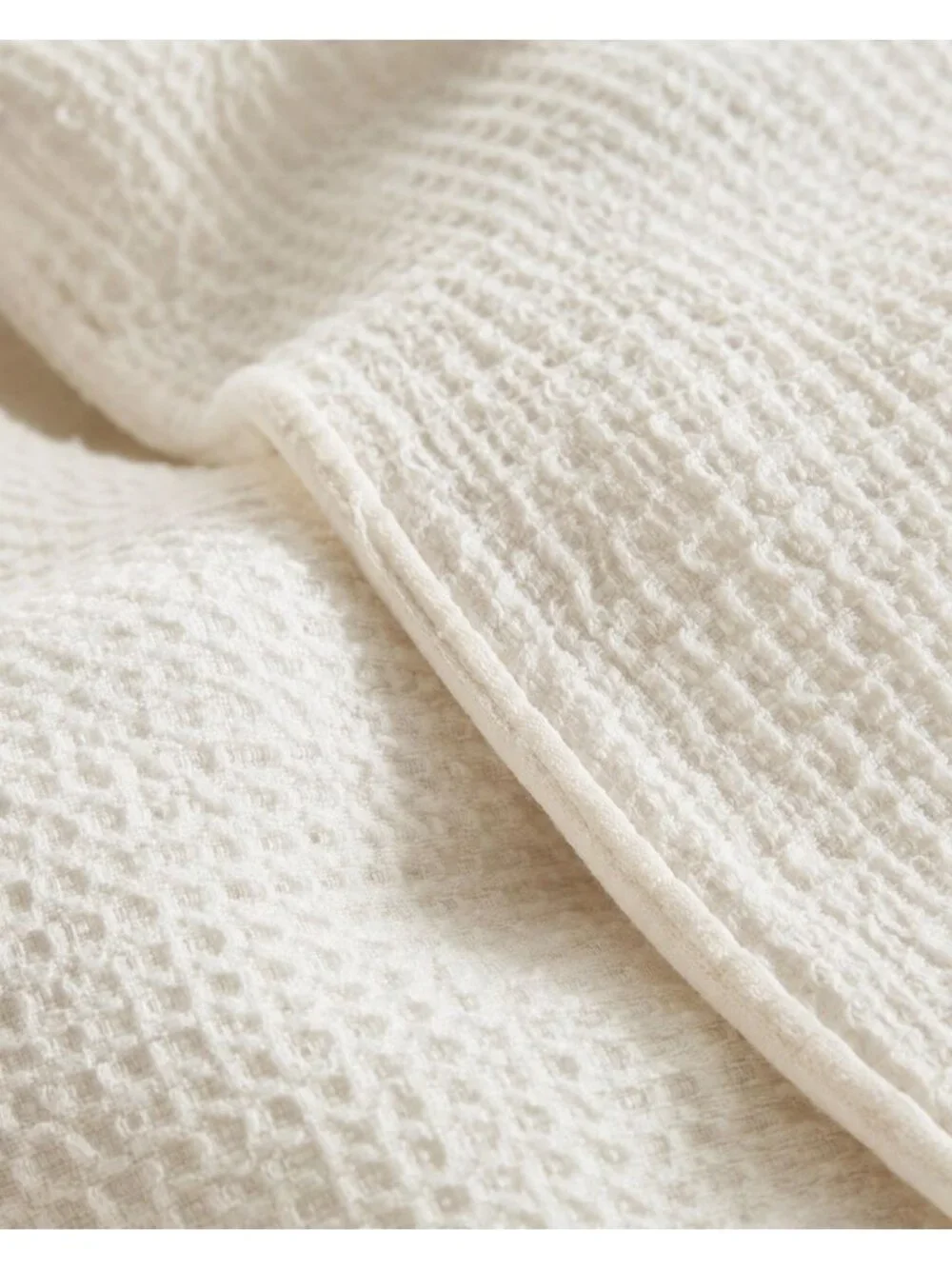 S25 | Quince Organic Luxe Honeycomb Duvet Cover King Cal King Undyed NWT